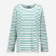 White & Blue Striped Top - Image 1 - please select to enlarge image