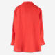 Red Pure Linen Loose Fit Blouse - Image 2 - please select to enlarge image