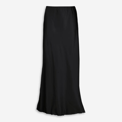 Black Satin Maxi Skirt - TK Maxx UK