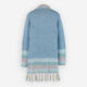 Blue Tassel Knit Patterned Cardigan - Image 2 - please select to enlarge image