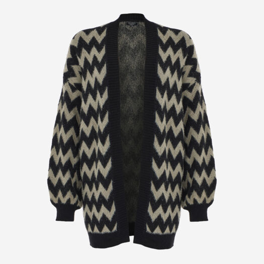 Black Chevron Cardigan - Image 1 - please select to enlarge image