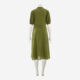 Green Belted Button Front Dress - Image 2 - please select to enlarge image