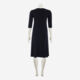 Black Midi Contrasting Neck Dress - Image 2 - please select to enlarge image