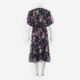 Black Floral Patterned Midi Dress  - Image 2 - please select to enlarge image