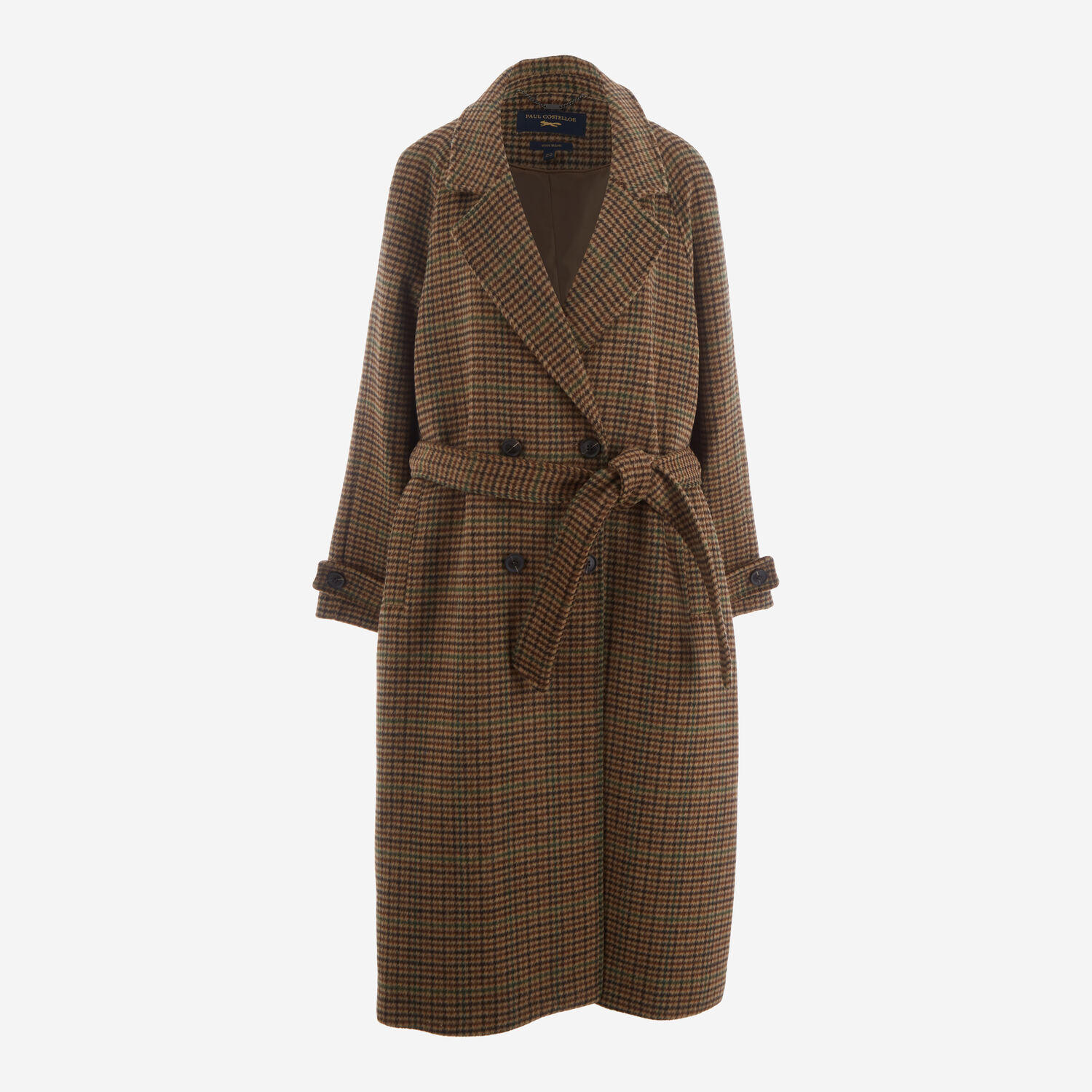 Brown Checkered Wrap Coat TK Maxx UK