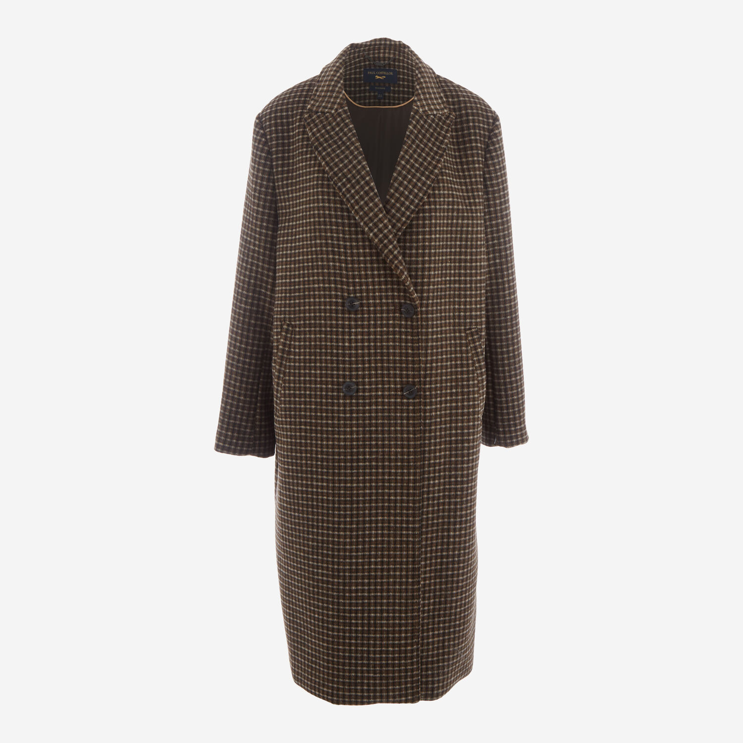 Brown Checkered Trench Coat TK Maxx UK