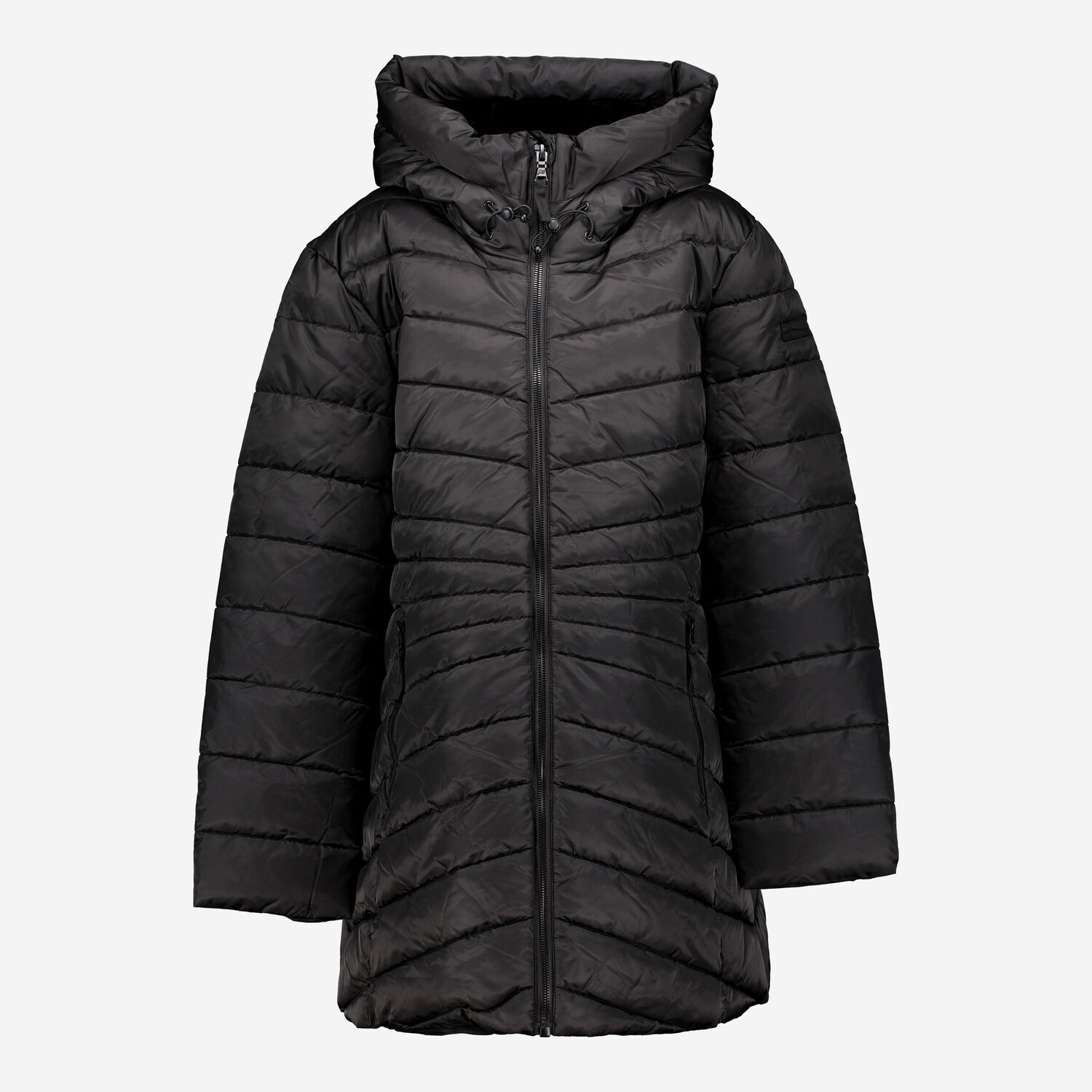Black Faux Fur Lined Puffer Jacket TK Maxx UK - Main Image