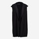 Black Hooded Sleeveless Open Cardigan  - Image 1 - please select to enlarge image