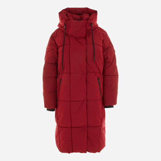 Rote Daunenjacke mit Kapuze - Bild 1 - bitte auswählen, um das Bild zu vergrößern