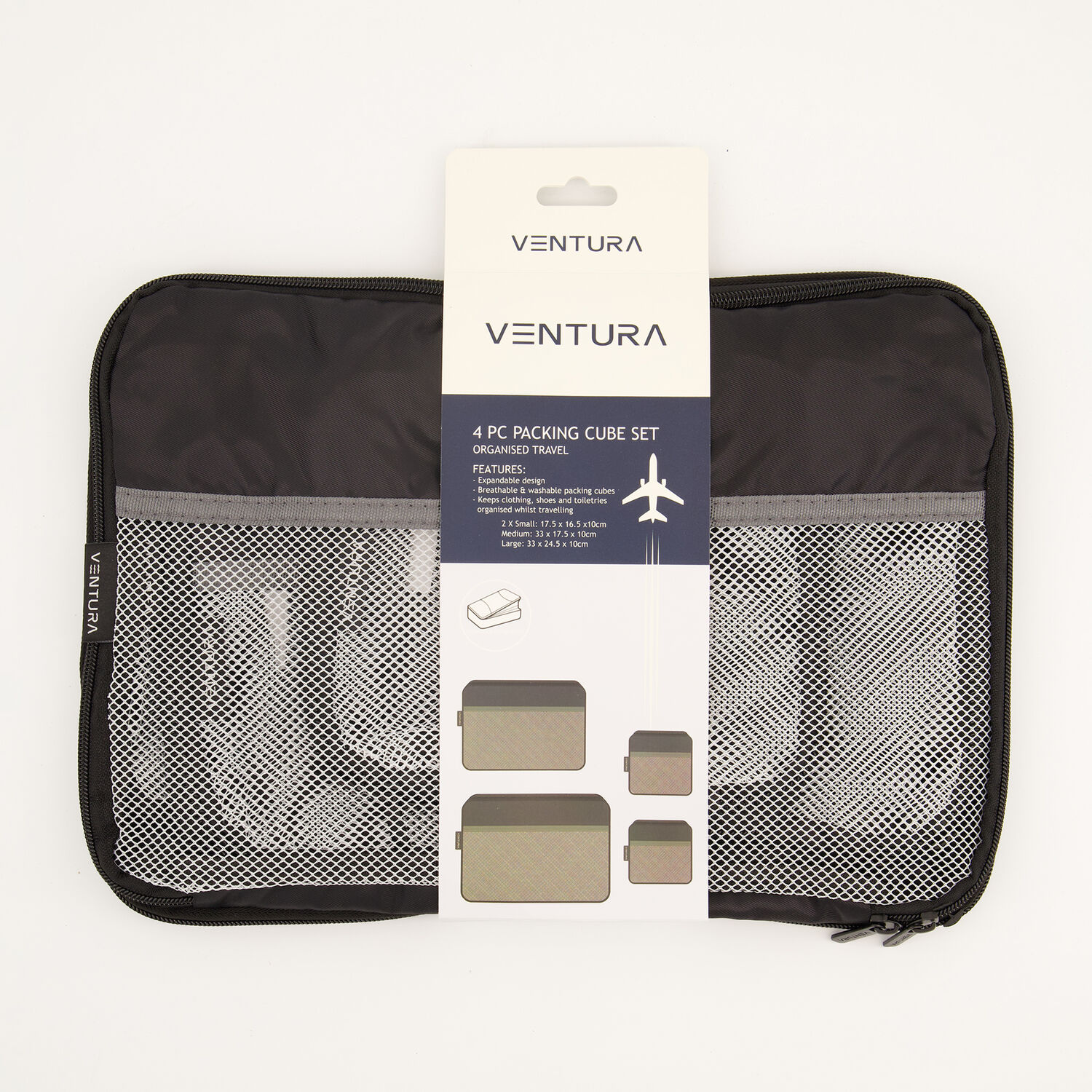 Organizer Packing Cubes Action Sky Touch Set Travel Luggage