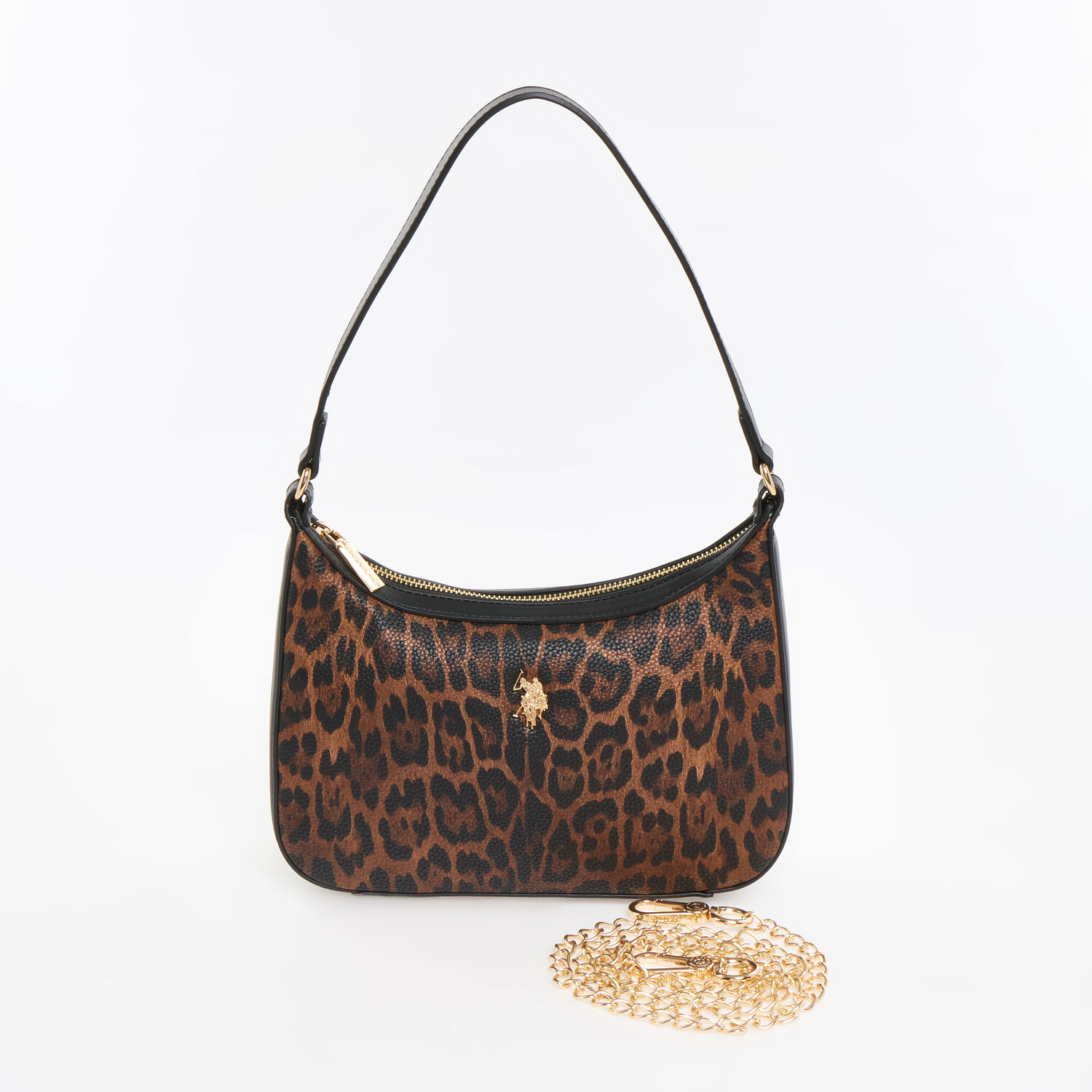 Brown Leopard Spot Chain Strap Shoulder Bag TK Maxx UK