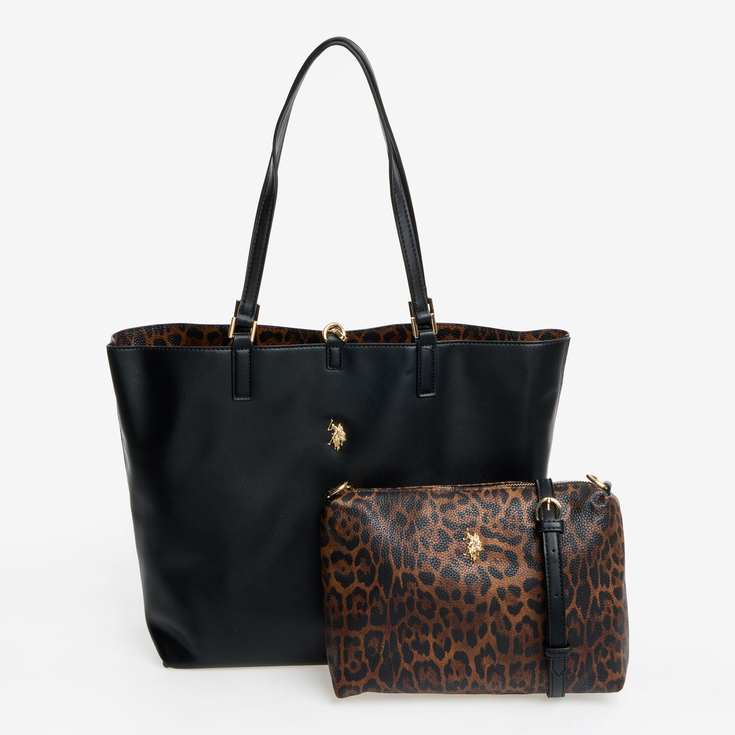 Black Brown Animal Tyrella Reversible Shopper Bag TK Maxx UK