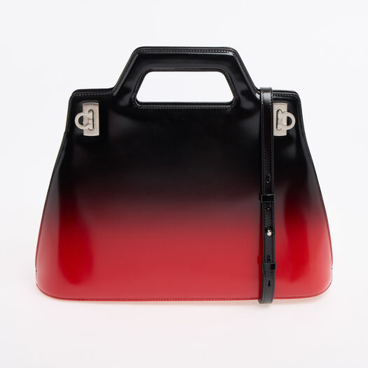 Salvatore Ferragamo Black & Red Ombre Grab Bag