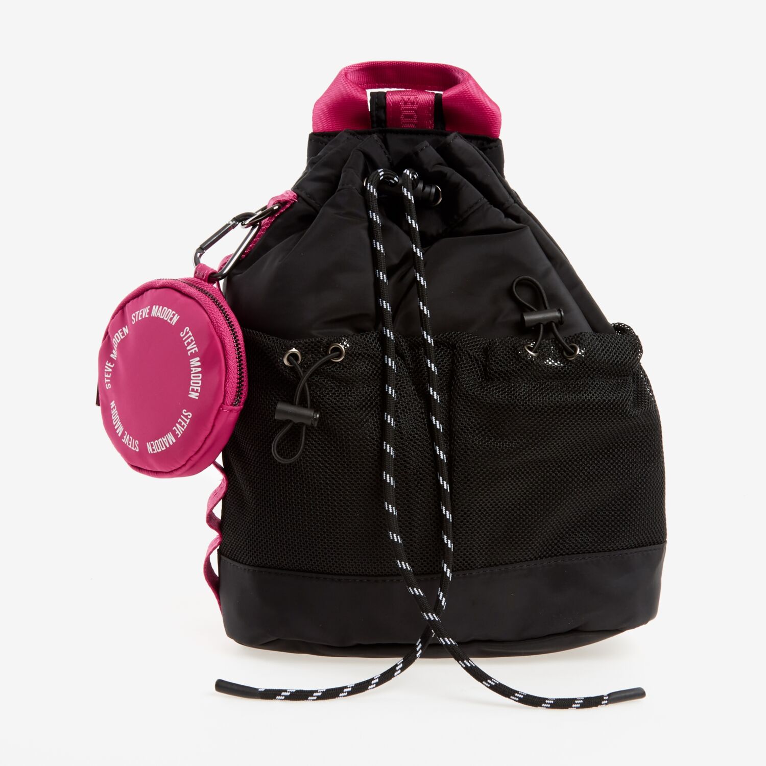 Black & Pink Draw sling Backpack - TK Maxx UK