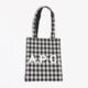 White & Black Patterned Tote Bag - Image 1 - please select to enlarge image