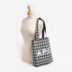 White & Black Patterned Tote Bag - Image 2 - please select to enlarge image