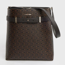 Brown Monogram Pattern Shoulder Bag