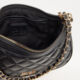 Black Quilted Shoulder Bag - Image 3 - please select to enlarge image