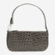 Grey Leather Reptile Effect Bag - Image 1 - please select to enlarge image