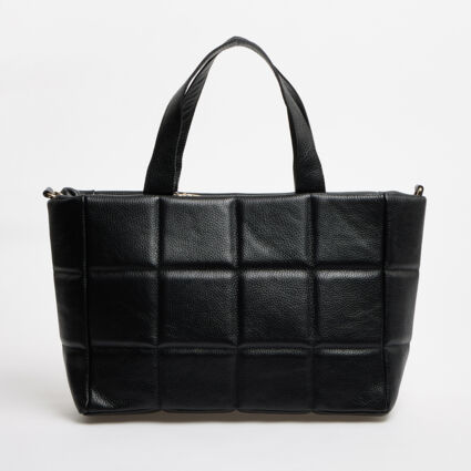 Black Leather Lola Tote Bag - TK Maxx UK