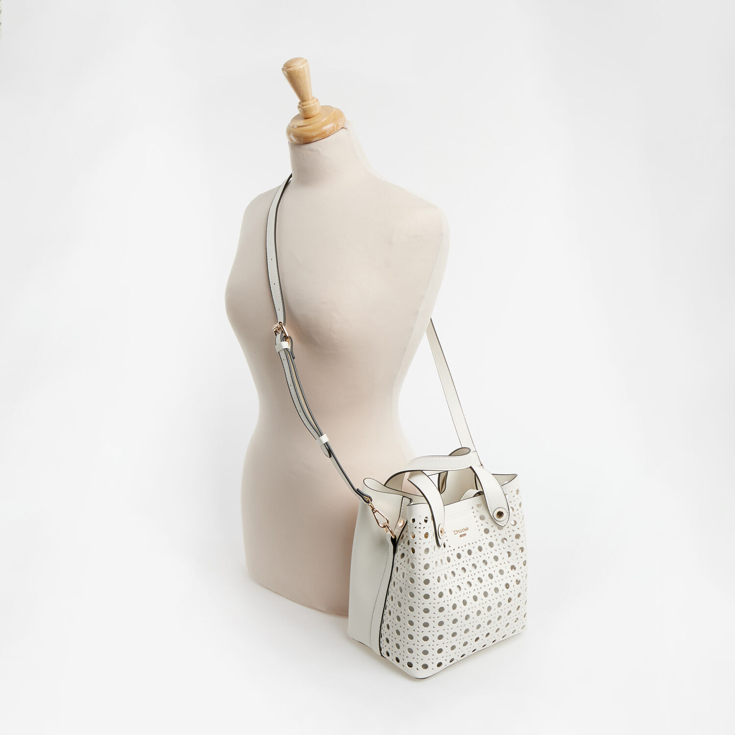 White Laser Cut Shoulder Bag TK Maxx UK