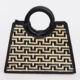 Black & Natural Woven Large Tote Bag  - Image 1 - please select to enlarge image