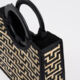 Black & Natural Woven Large Tote Bag  - Image 3 - please select to enlarge image