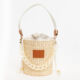 Cream Wicker Bucket Bag - Image 1 - please select to enlarge image