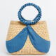 Natural & Blue Braid Tote Bag  - Image 1 - please select to enlarge image