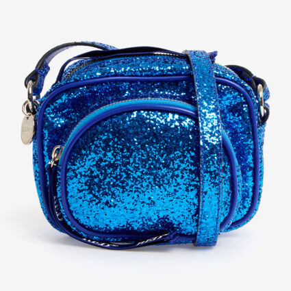 Blue Glittery Crossbody Bag - Image 1 - please select to enlarge image
