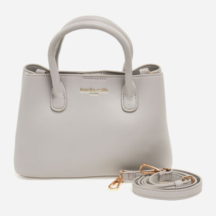Grey Structured Mini Tote Bag  - Image 1 - please select to enlarge image