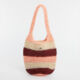 Beige & Coral Raffia Shoulder Bag - Image 1 - please select to enlarge image