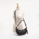Black Grained Leather Shoulder Bag - Image 2 - please select to enlarge image