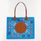 Blue Floral Tote Bag - Image 1 - please select to enlarge image