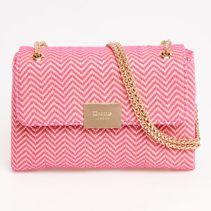 Pink Raffia Cross Body Bag - TK Maxx UK