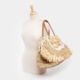 Beige Woven Straw Tote Bag - Image 2 - please select to enlarge image