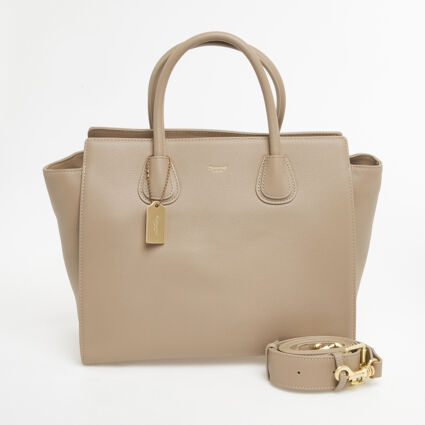 Winter Taupe Leather Brooke Grab Bag - Image 1 - please select to enlarge image