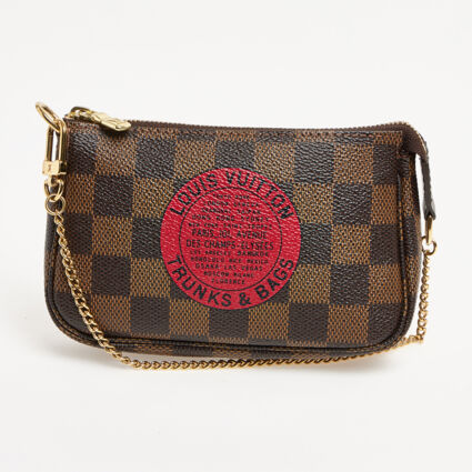 Brown Pre-Loved Ltd Ed Trunks & Bags Mini Pochette Bag - Image 1 - please select to enlarge image