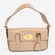 Beige Leather Shoulder Bag  - Image 1 - please select to enlarge image