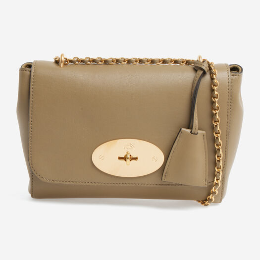 Khaki Leather Cross Body Bag  - Image 1 - please select to enlarge image