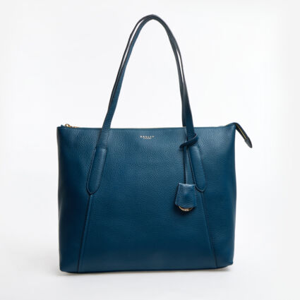 Deep Sea Leather Tote Bag  - Image 1 - please select to enlarge image