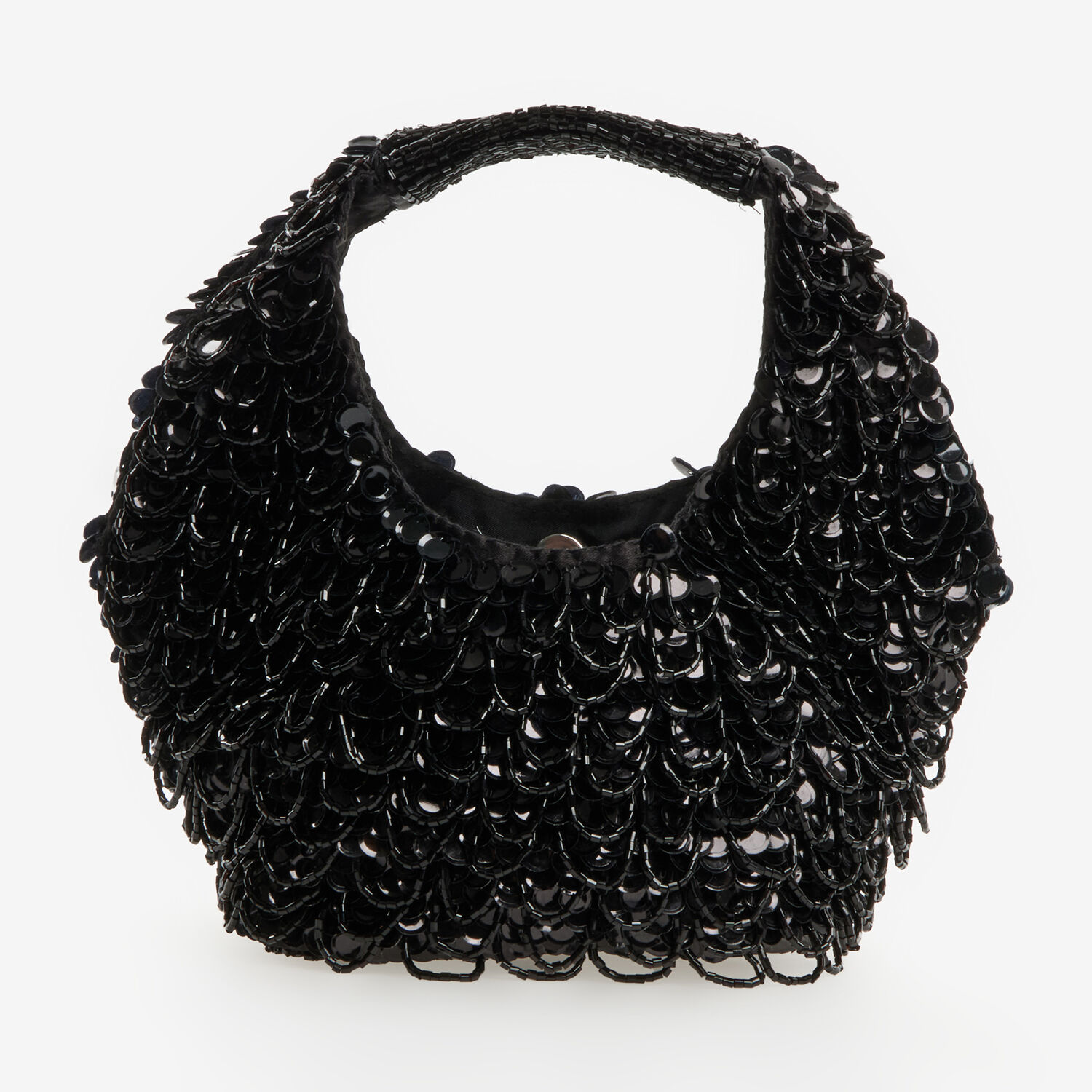 Black Beaded Sequin Grab Bag TK Maxx UK - Main Image