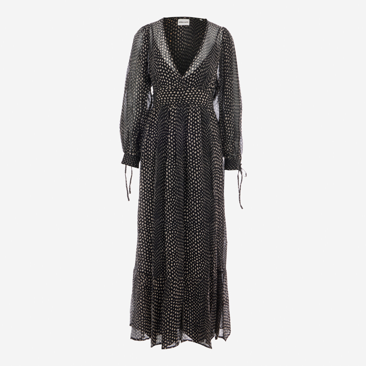 Black Cream Spotted Sheer Dress TK Maxx UK