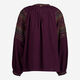 Burgundy Patterned Long Sleeve Blouse - Image 2 - please select to enlarge image