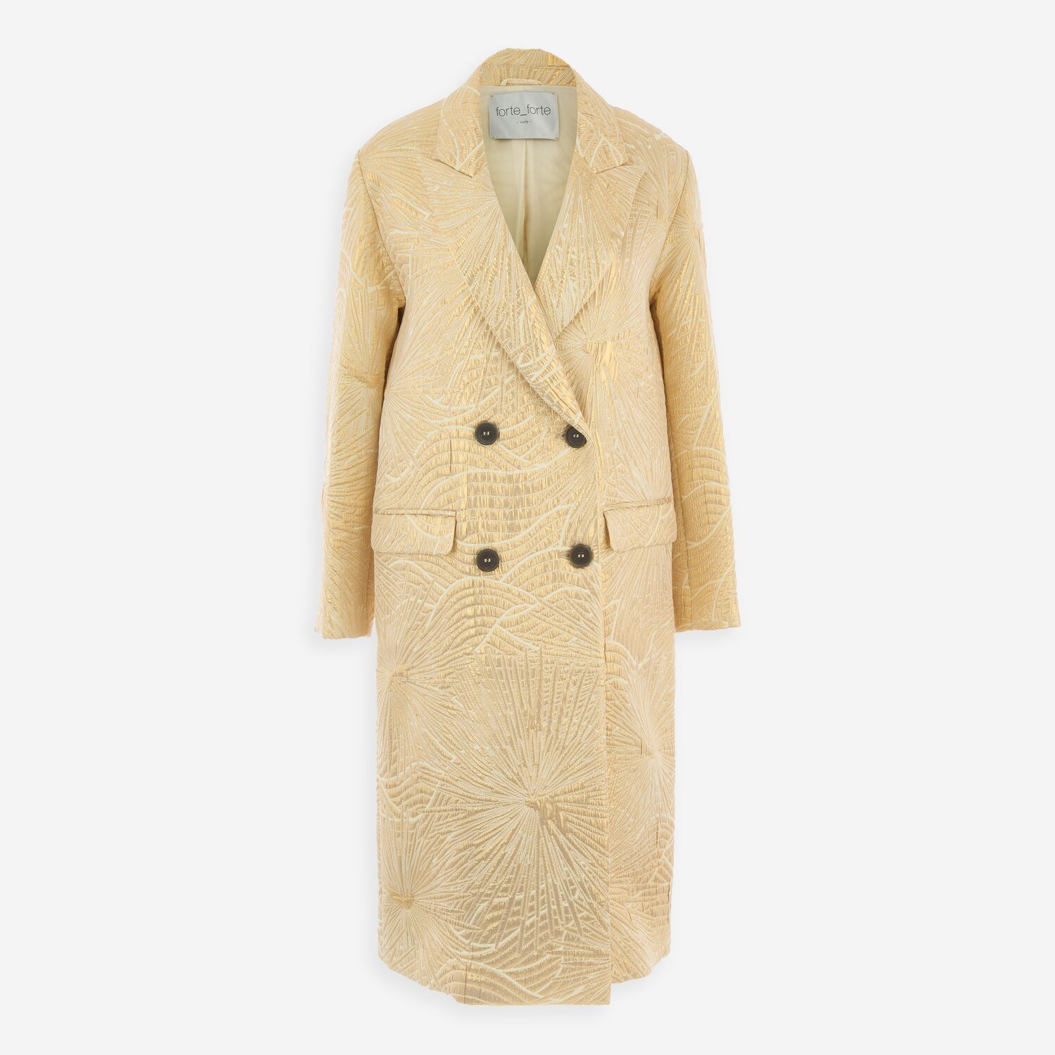 Gold Floral Textured Coat TK Maxx UK - Main Image