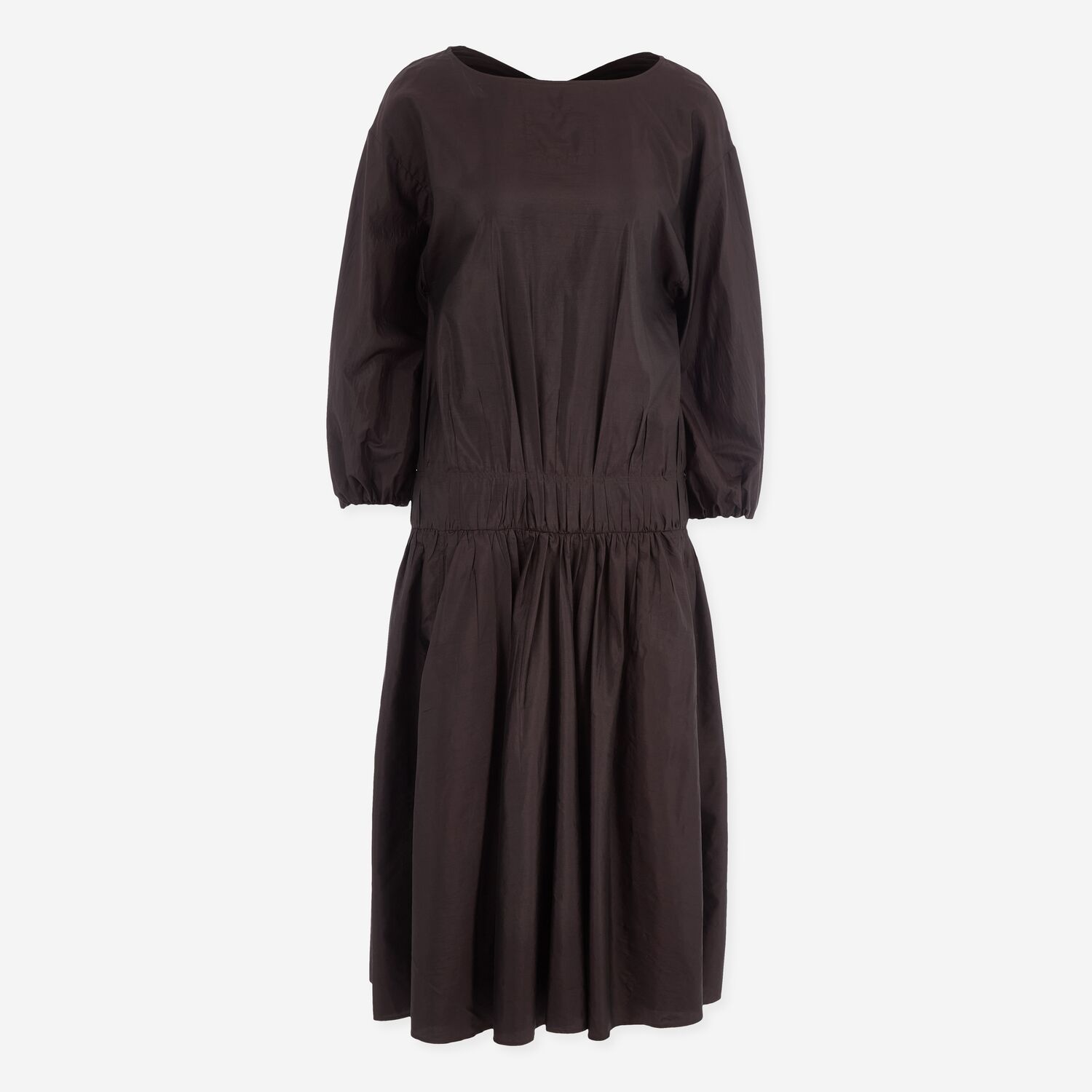 Chocolate Brown Smocked Waist Midi Dress - TK Maxx UK Chocolate Brown Smocked Waist Midi Dress - TK Maxx UK
