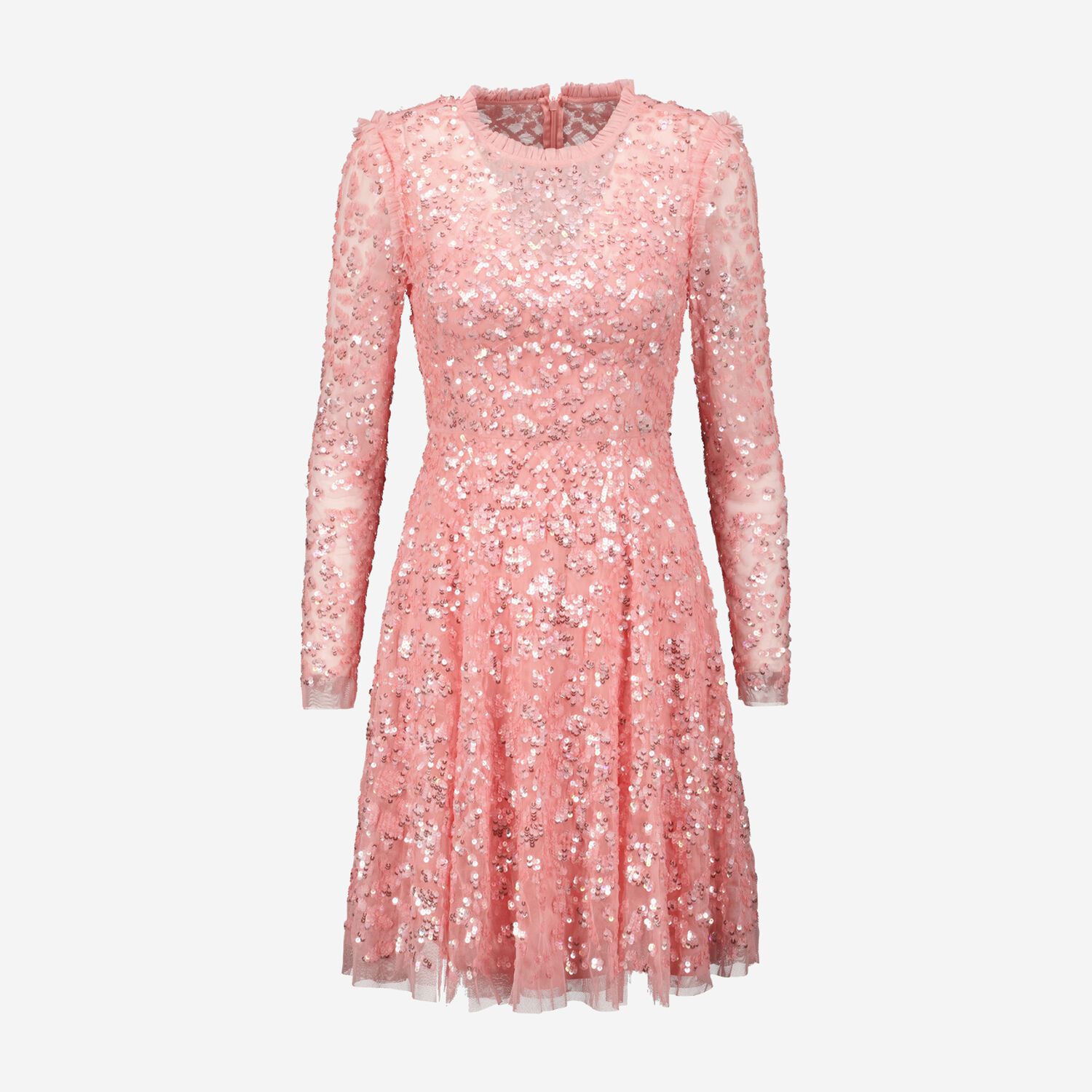 needle and thread pink sequin dress Sunrise Sequin V-Neck Ankle Gown