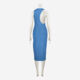 Blue Glitter Asymmetric Midi Dress - Image 2 - please select to enlarge image