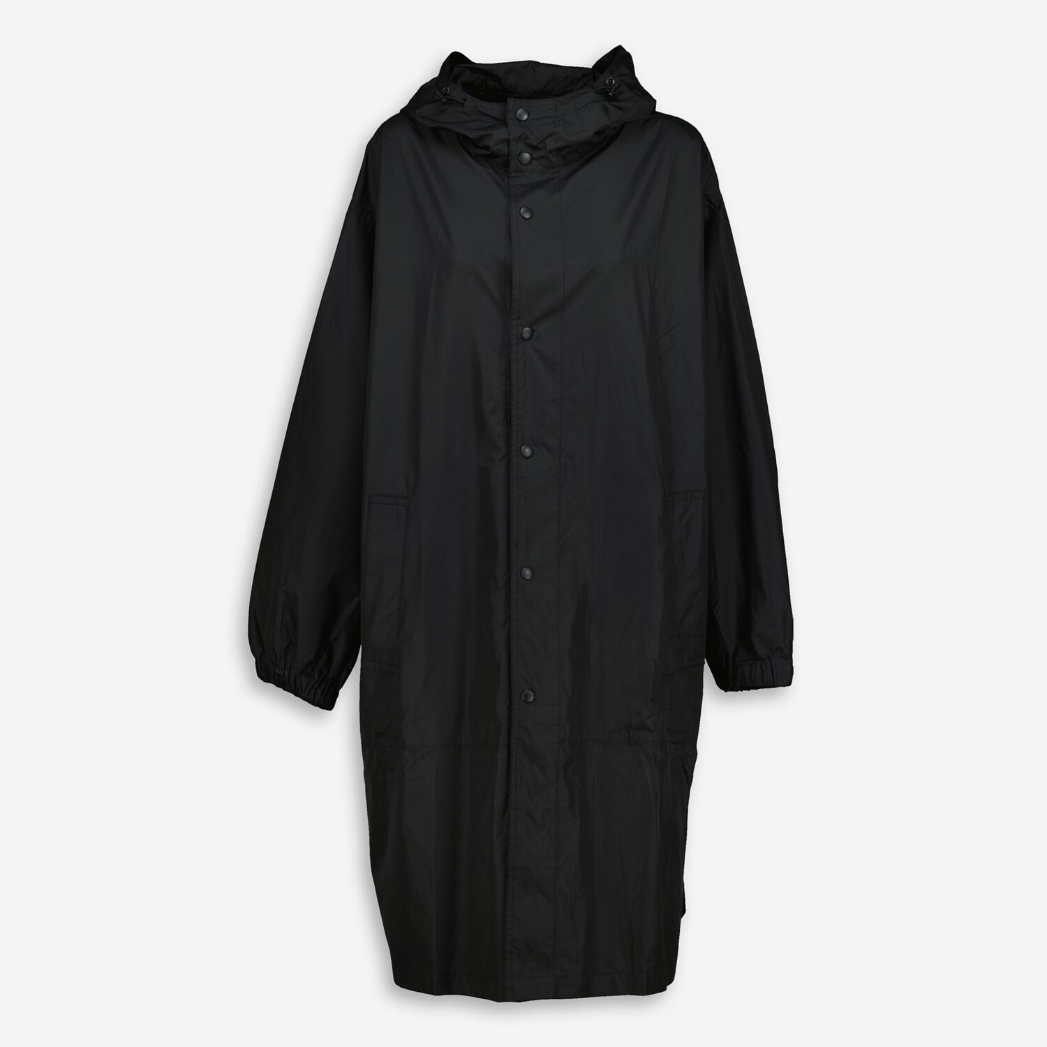 Black Longline Hooded Rain Mac - TK Maxx UK