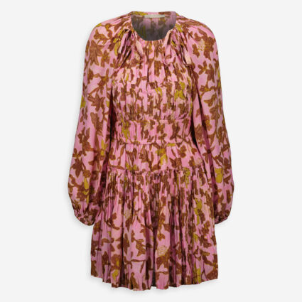 Pink Silk Sefia Floral Pattern Mini Dress - TK Maxx UK